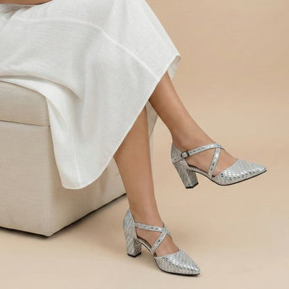 Shine Soirée Mid-Heel Shoes | Scarpella