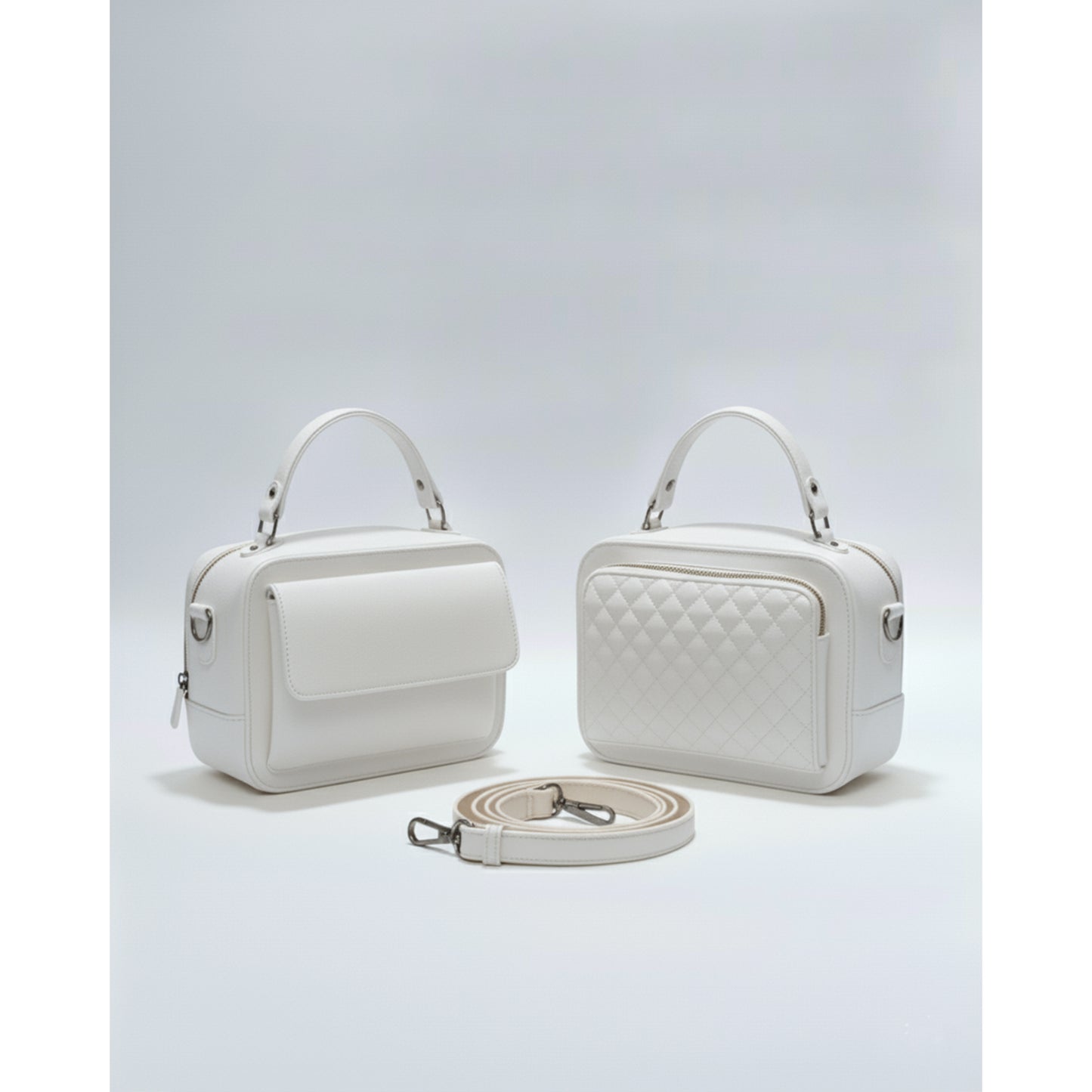 White Shika Crossbody & Handbag [Double Face]