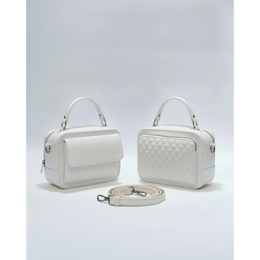 White Shika Crossbody & Handbag [Double Face]