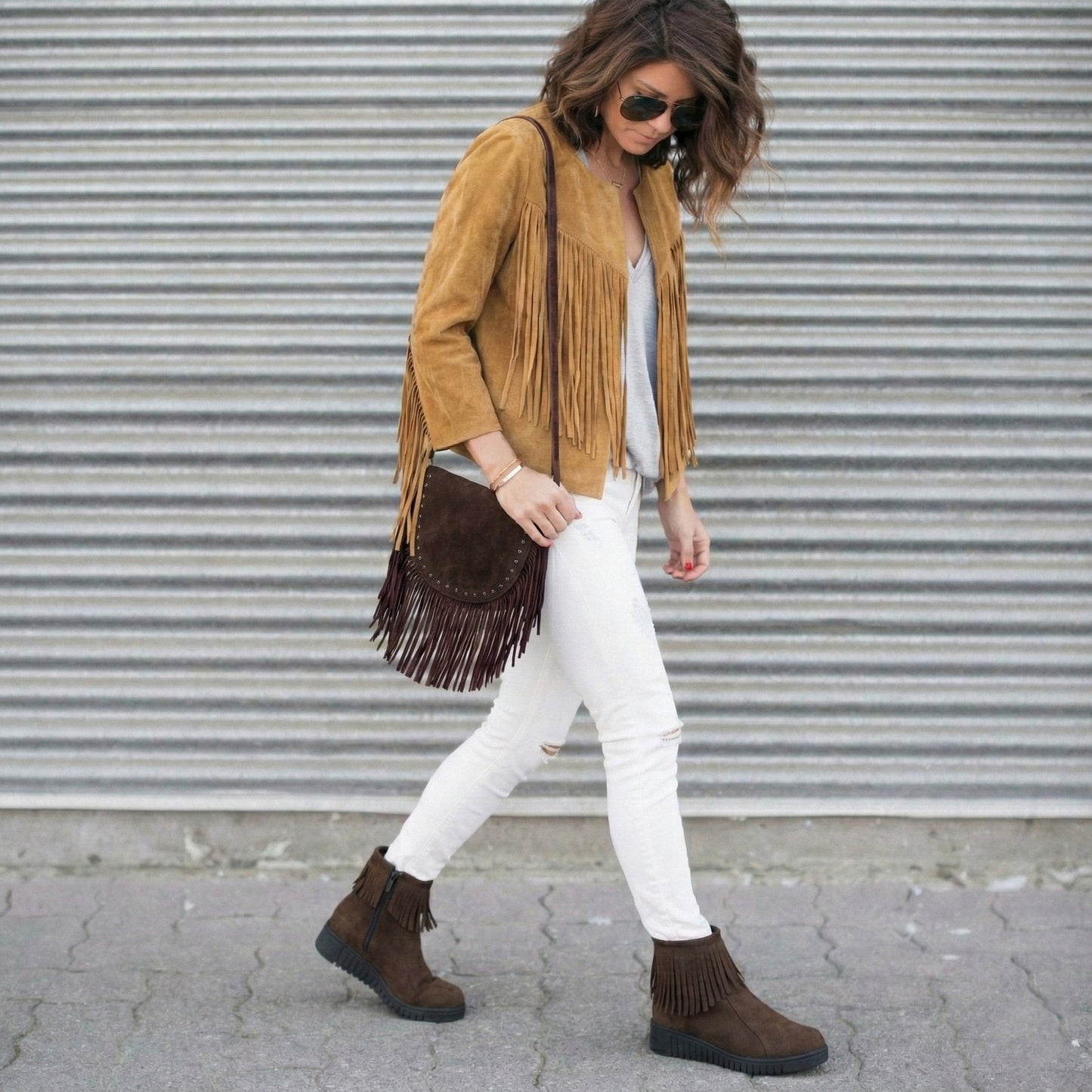 Fringe Vibe Ankle  Boot