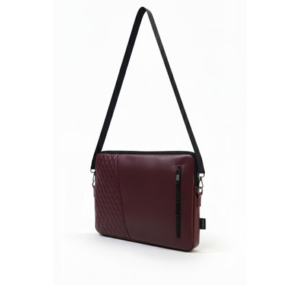Burgundy Edge Capitoné  Laptop Sleeve