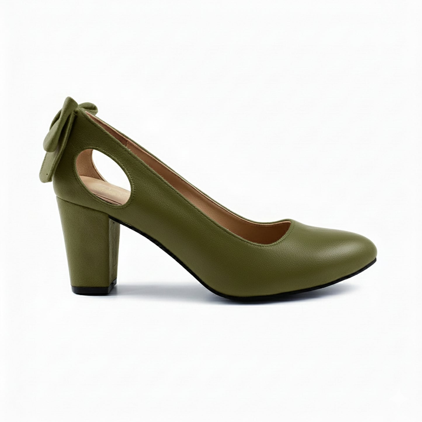 Olive  Bow Heel