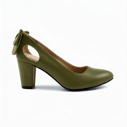 Olive  Bow Heel