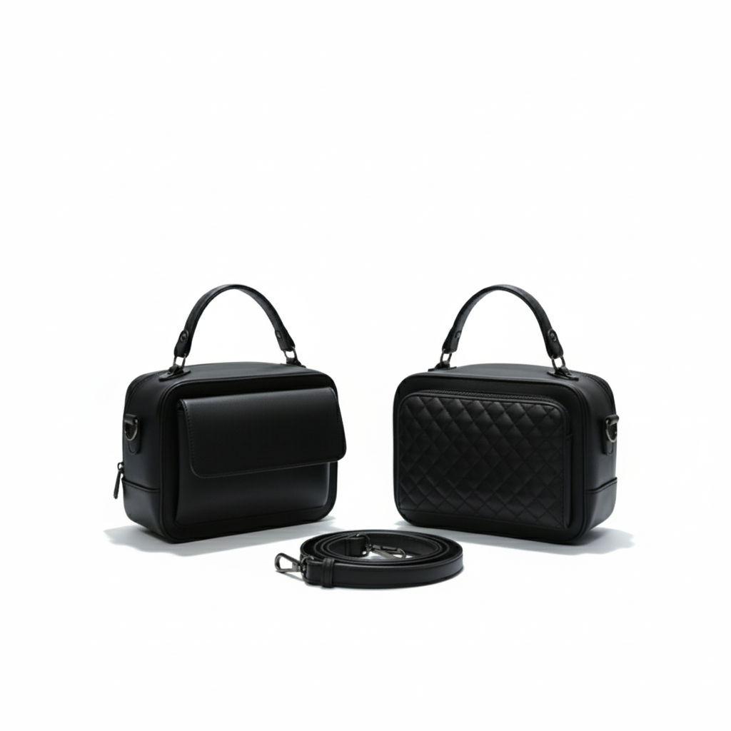 Black Shika Crossbody & Handbag [Double Face]