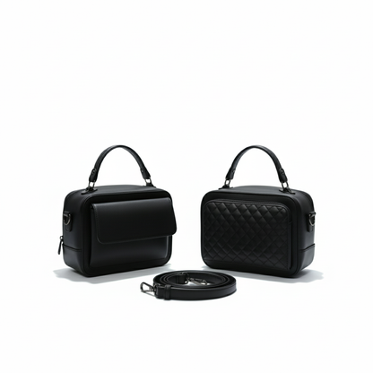 Black Shika Crossbody & Handbag [Double Face]
