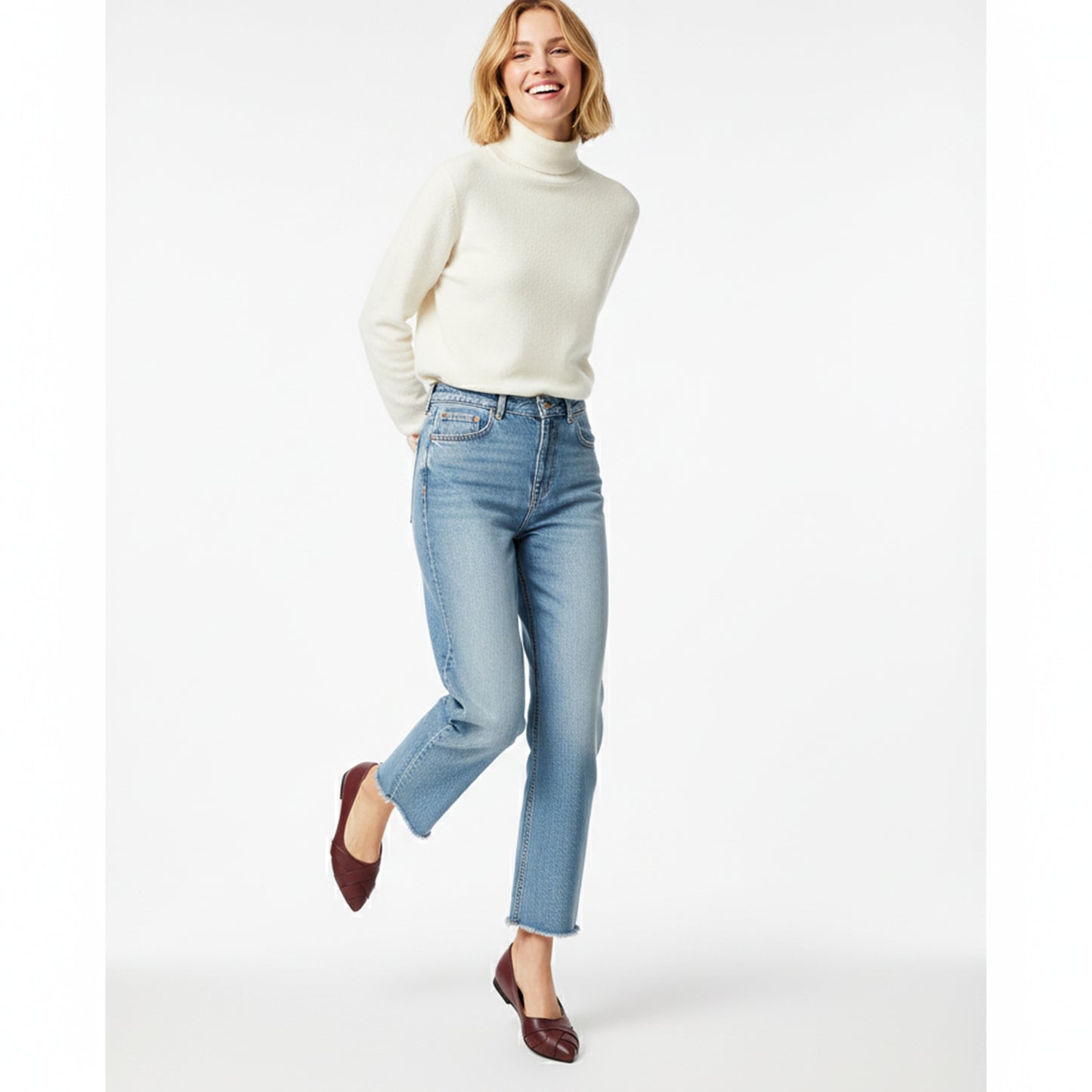 Burgundy  Strips Flat Shoes