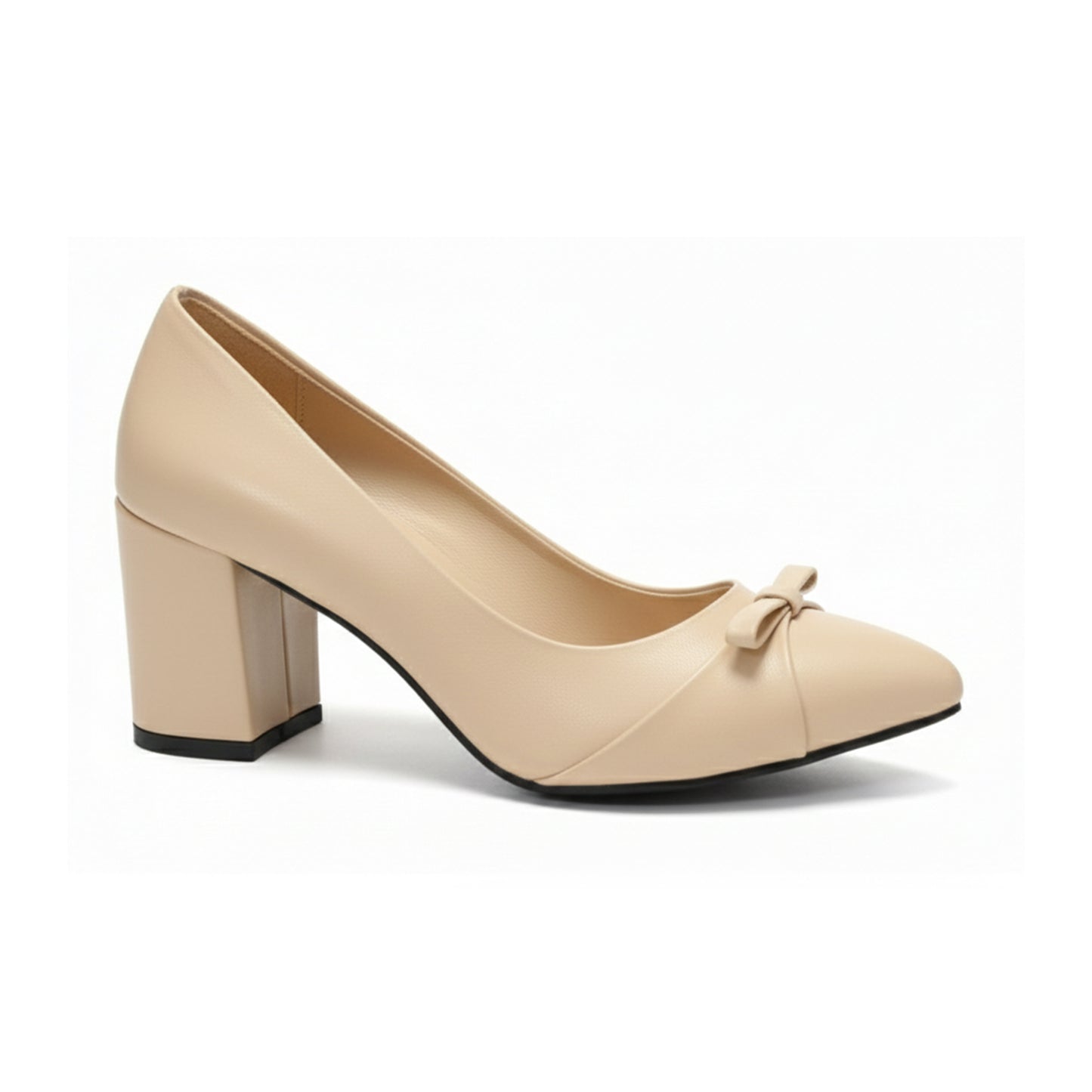 Veya Bow Block-Heel Shoes | Scarpella