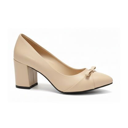 Veya Bow Block-Heel Shoes | Scarpella