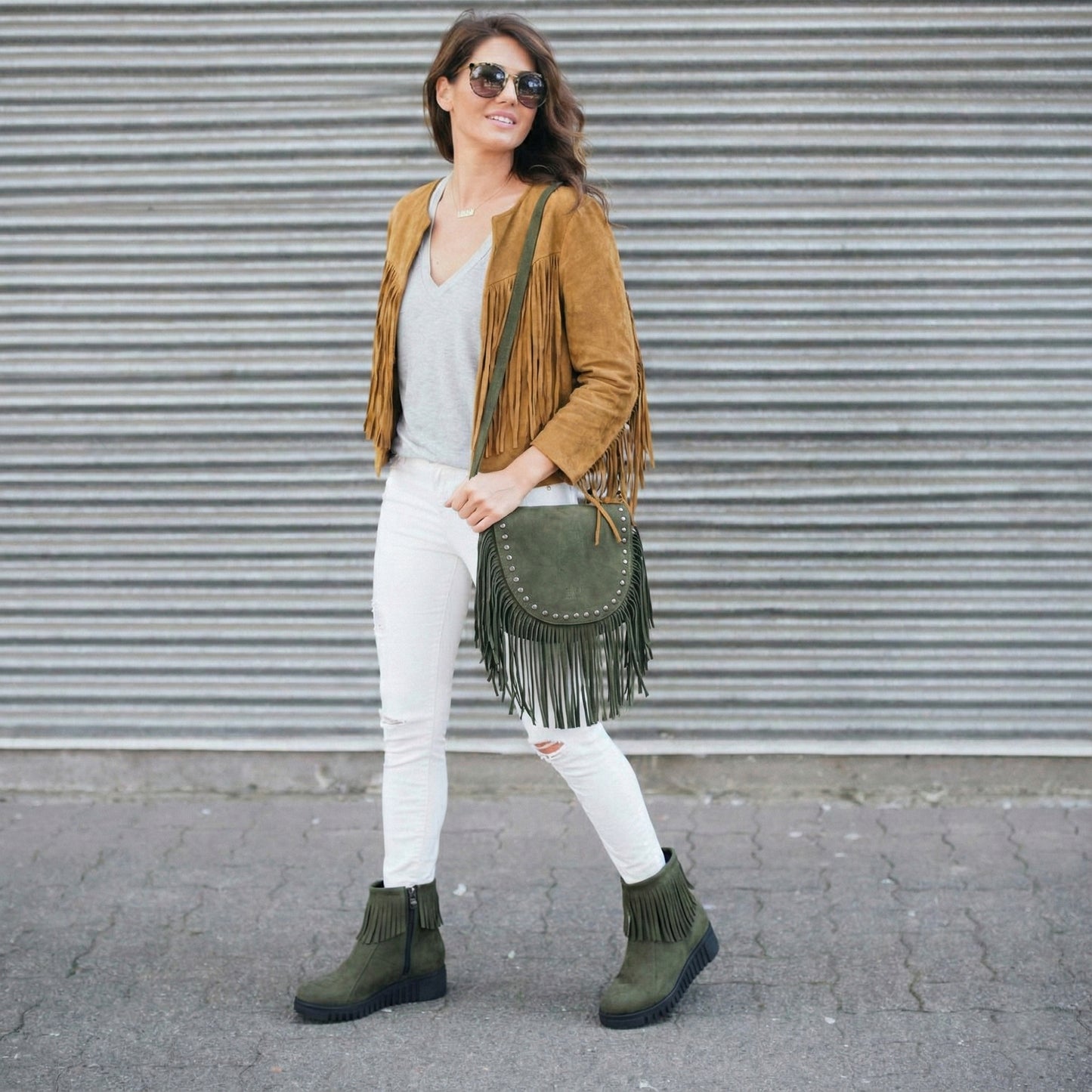 Fringe Vibe Ankle  Boot
