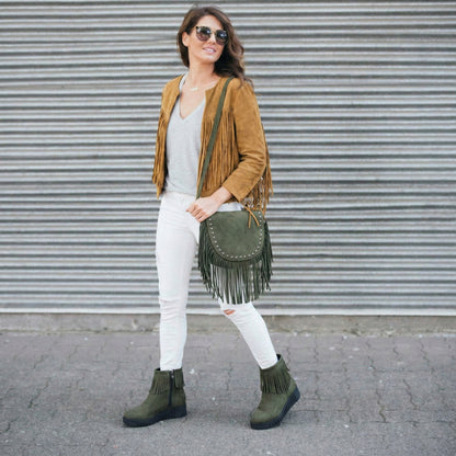 Fringe Vibe Ankle  Boot