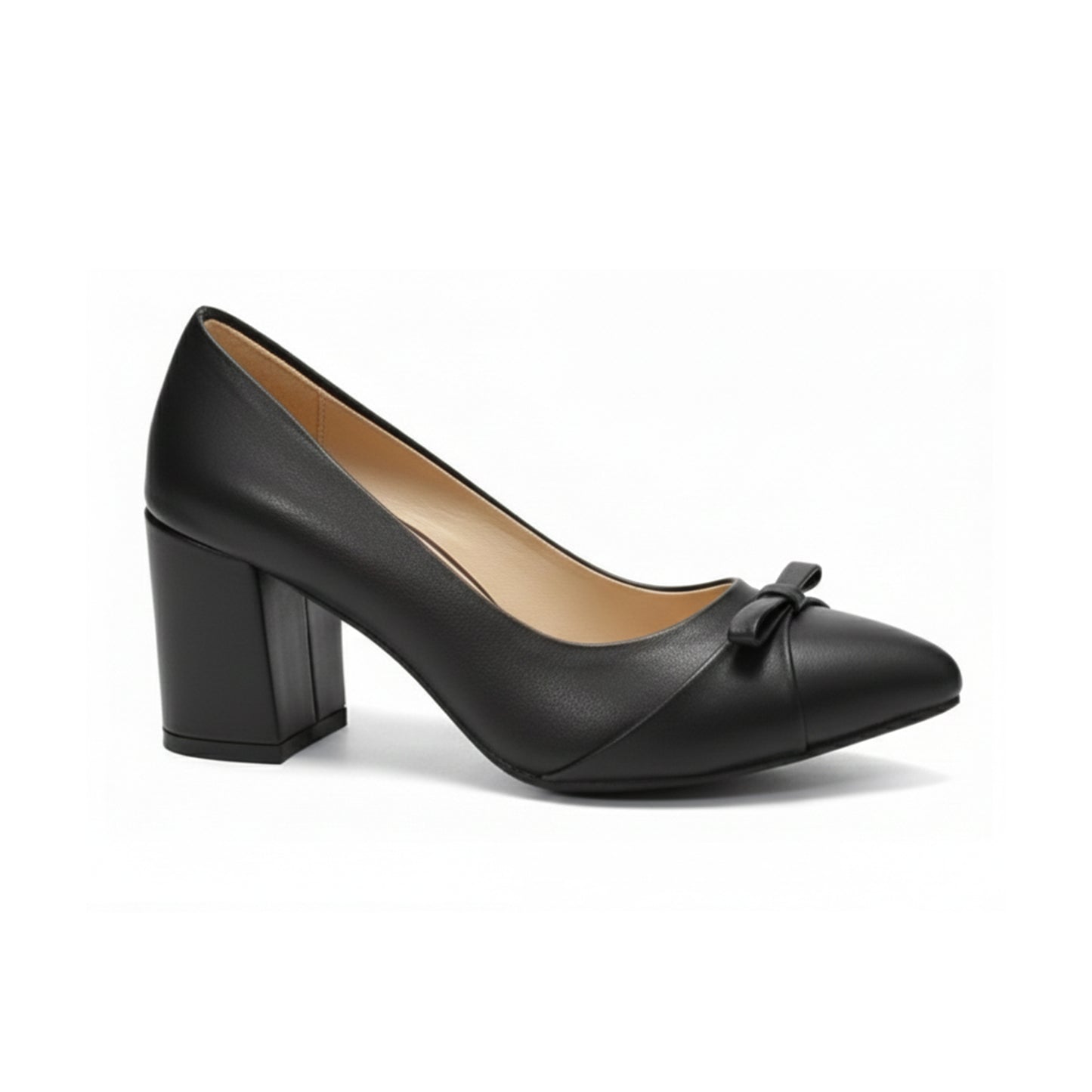 Veya Bow Block-Heel Shoes | Scarpella