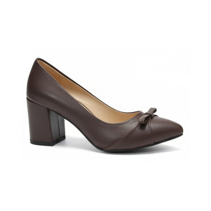 Veya Bow Block-Heel Shoes | Scarpella