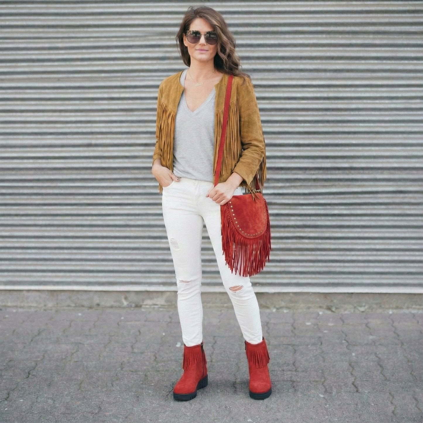 Fringe Vibe Ankle  Boot