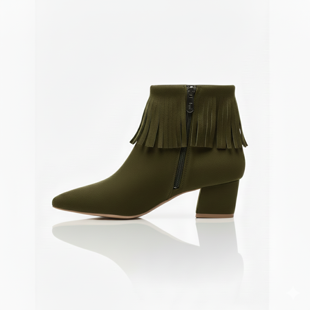 Willow – Suede Fringe Ankle Boot