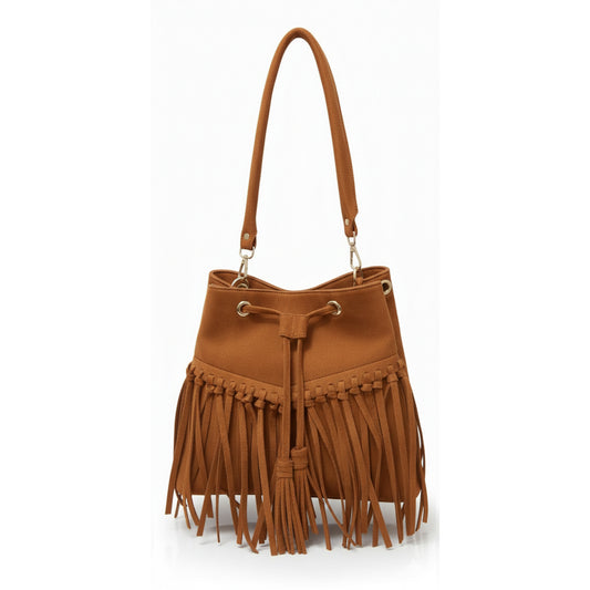 Wander Fringe Bucket Bag | Scarpella