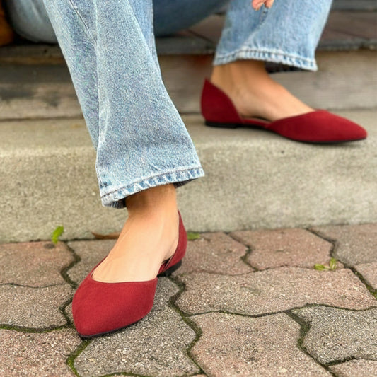 NORA Suede Flat Shoes | Scarpella