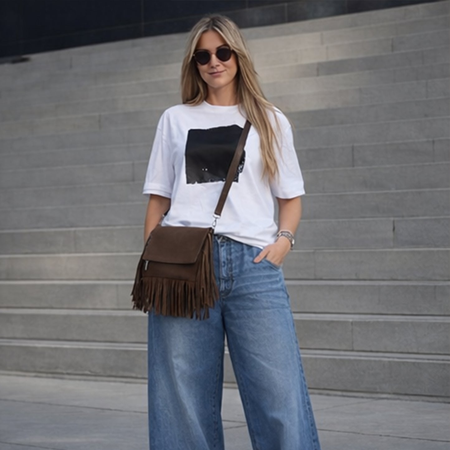 Juno Fringe Crossbody Bag | Scarpella