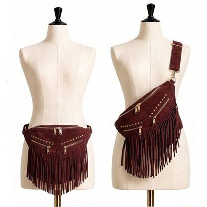 Kalira – Suede Fringe Waist Bag