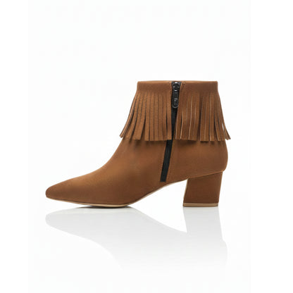 Willow – Suede Fringe Ankle Boot