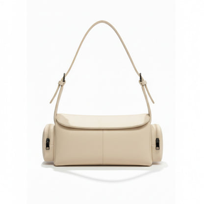 Beige LUSHA Dual Carry Bag (Hand & Shoulder)