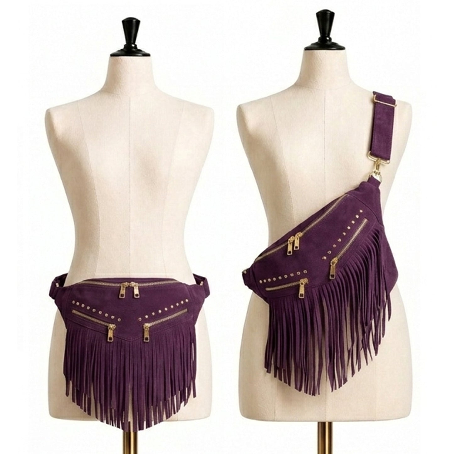 Kalira – Suede Fringe Waist Bag