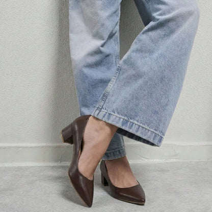 Lucy Block Mid-Heel Shoes | Scarpella