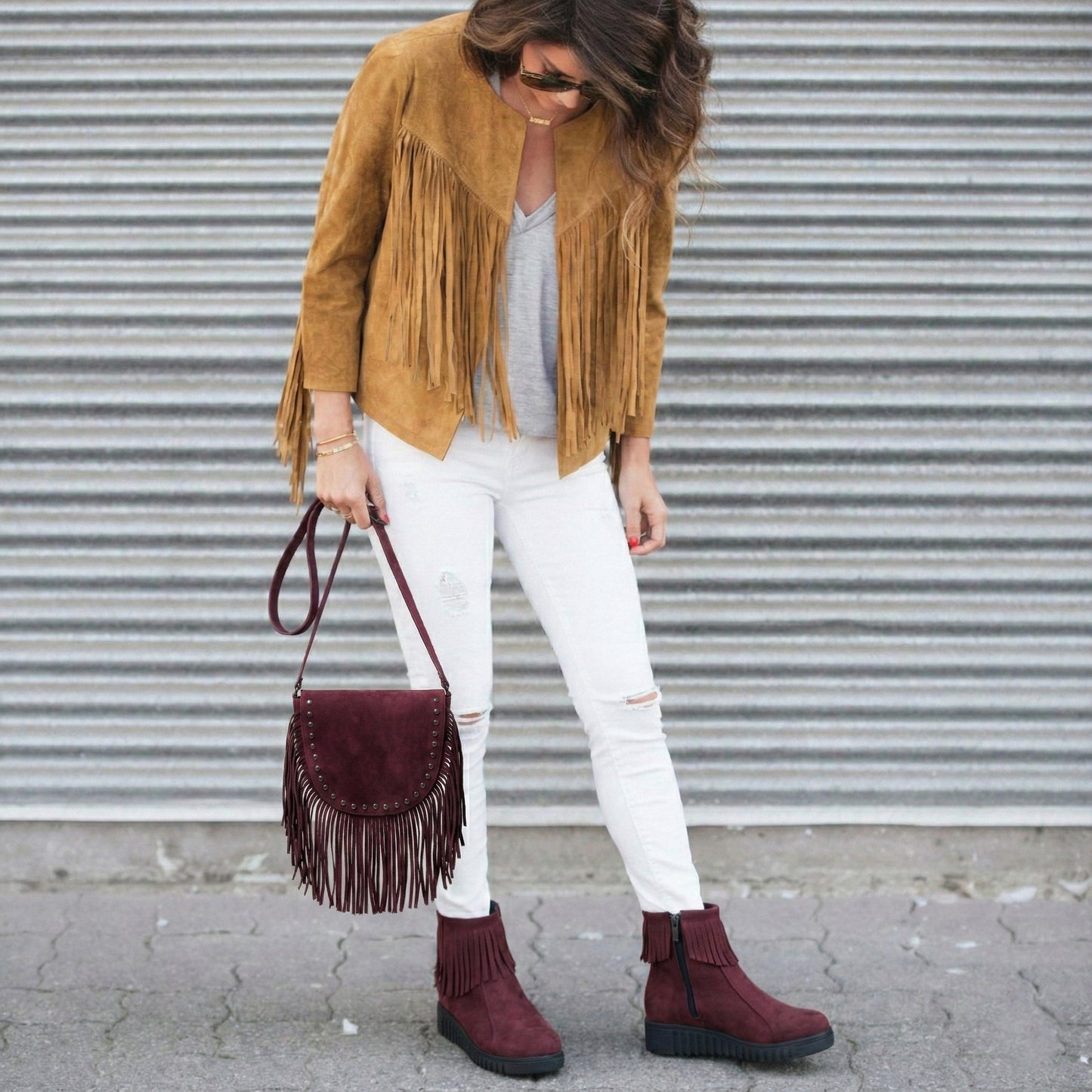 Fringe Vibe Ankle  Boot