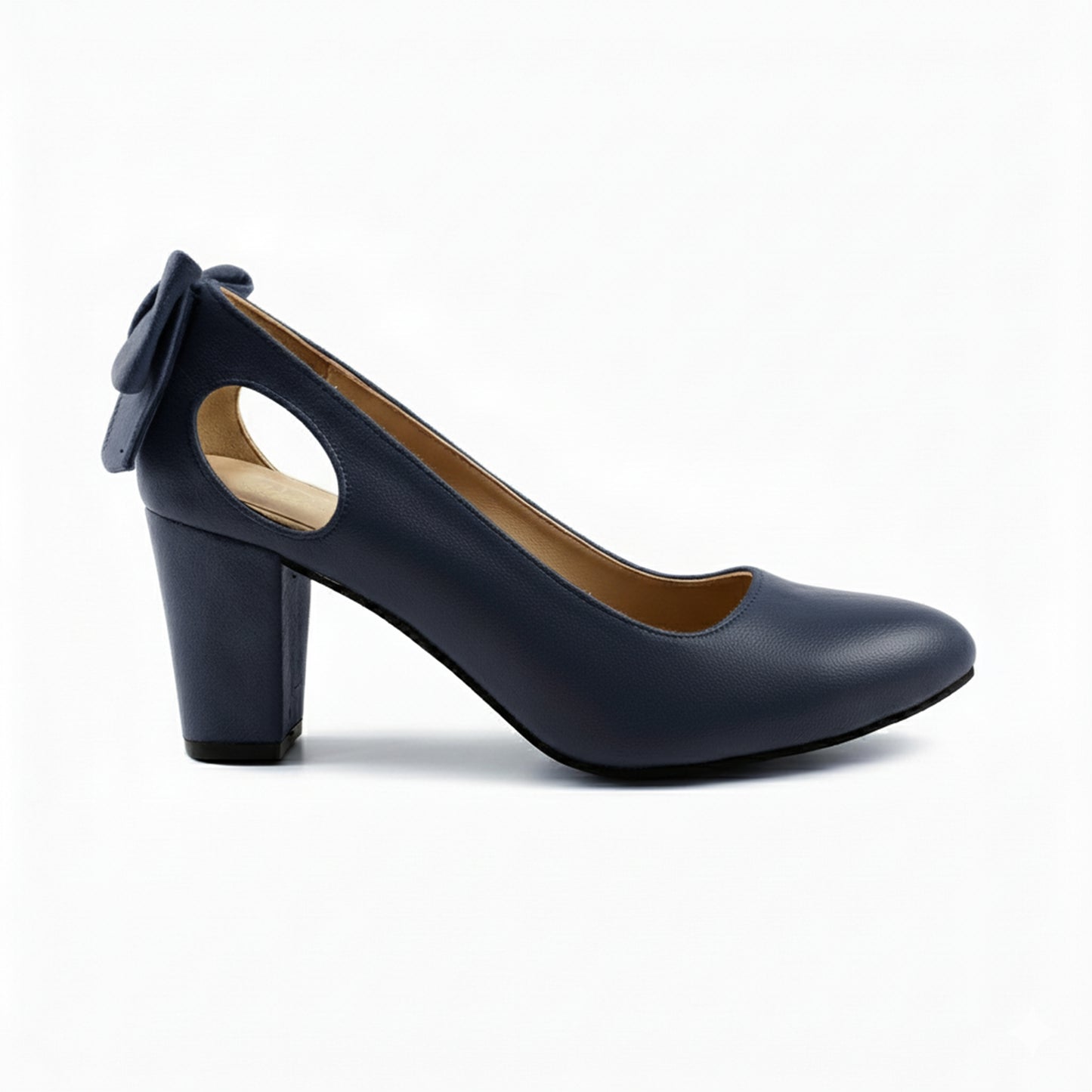 D Blue Bow Heel