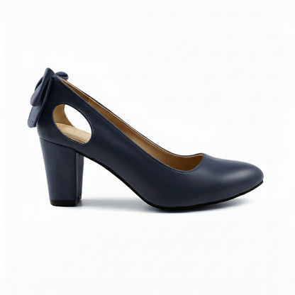 D Blue Bow Heel