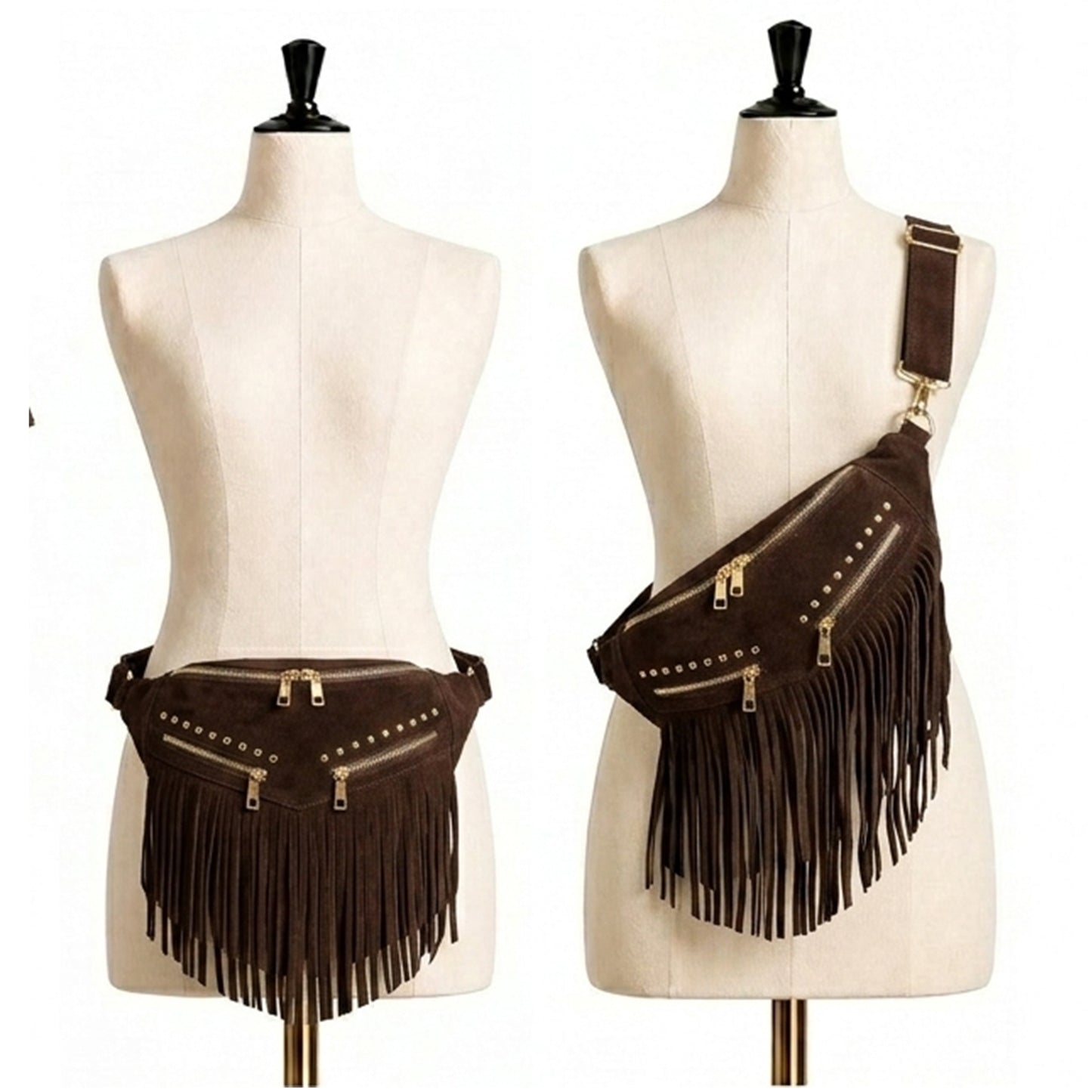 Kalira – Suede Fringe Waist Bag