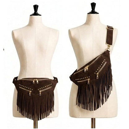 Kalira – Suede Fringe Waist Bag