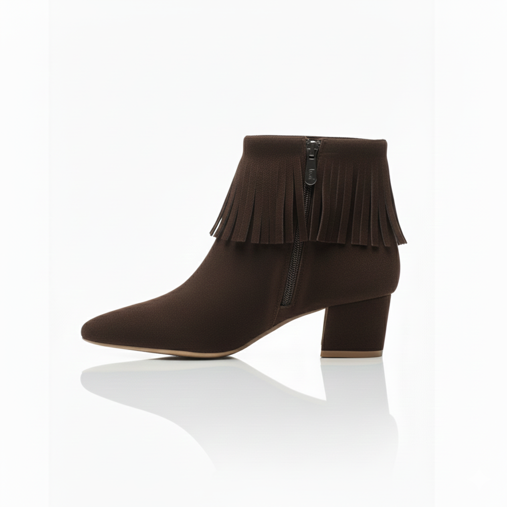 Willow – Suede Fringe Ankle Boot