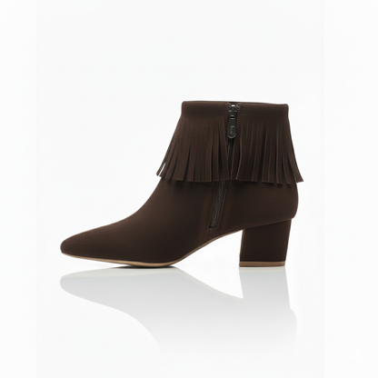 Willow – Suede Fringe Ankle Boot