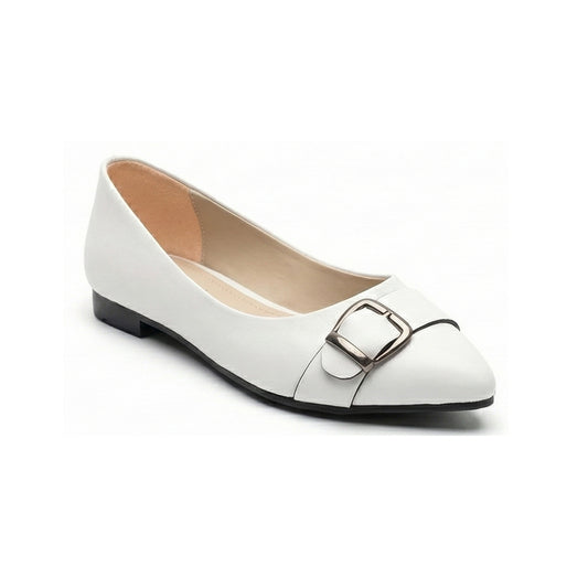 ELLA Buckle Flat Shoes | Scarpella