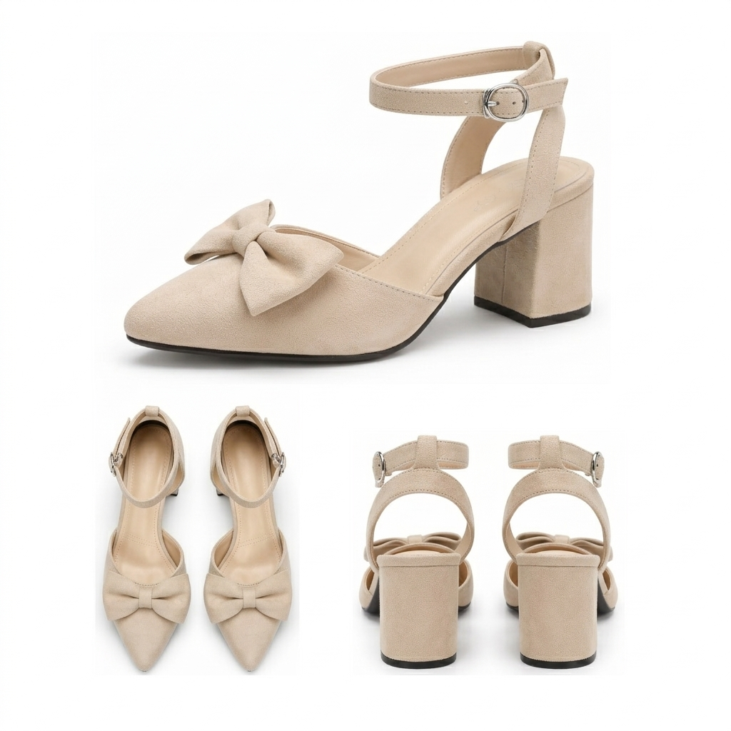 Grace – Suede Bow Slingback
