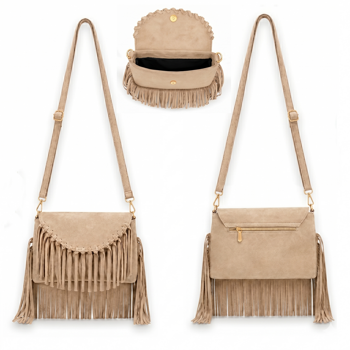Solenza  – Suede Fringe  Bag