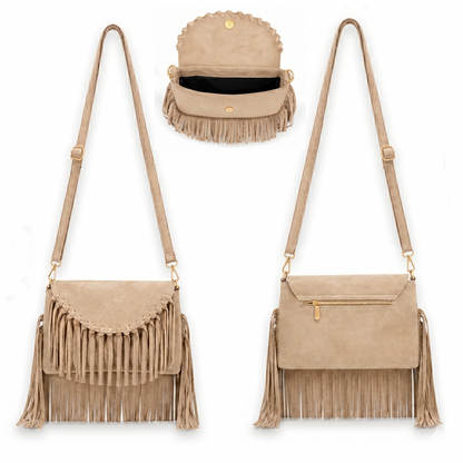 Solenza  – Suede Fringe  Bag