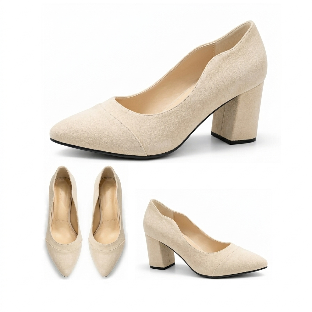 Anaya – Suede Wavy Heel