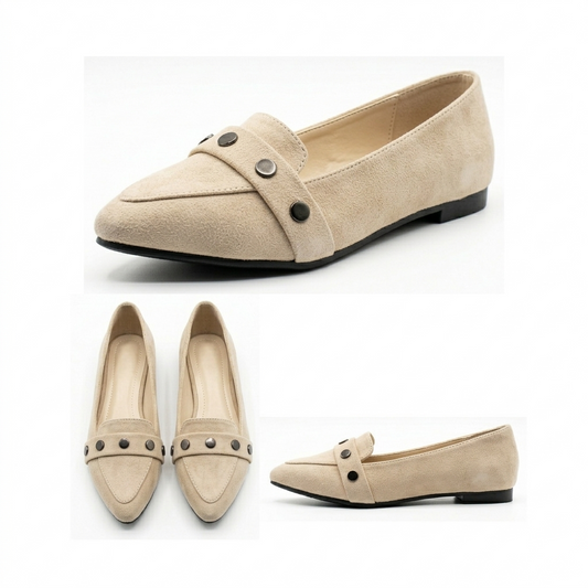 Amara – Studded Suede Flat