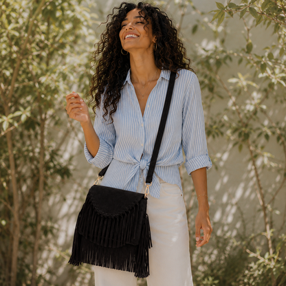 Solenza  – Suede Fringe  Bag