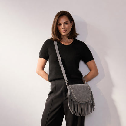 Ira – Suede Fringe Crossbody