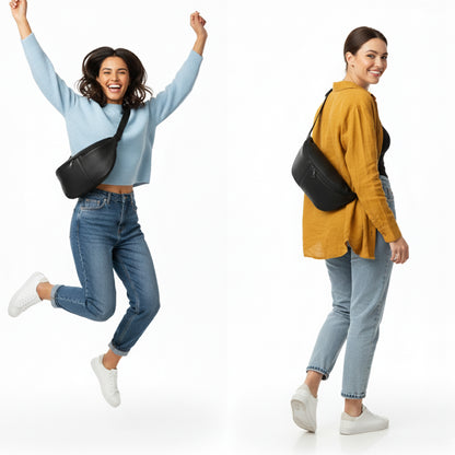 Black Rush Chest Crossbody Bag