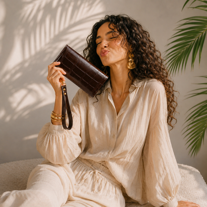 Bellavie – Croc Clutch Wallet