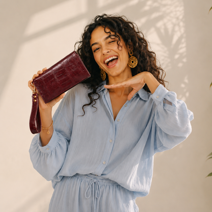 Bellavie – Croc Clutch Wallet