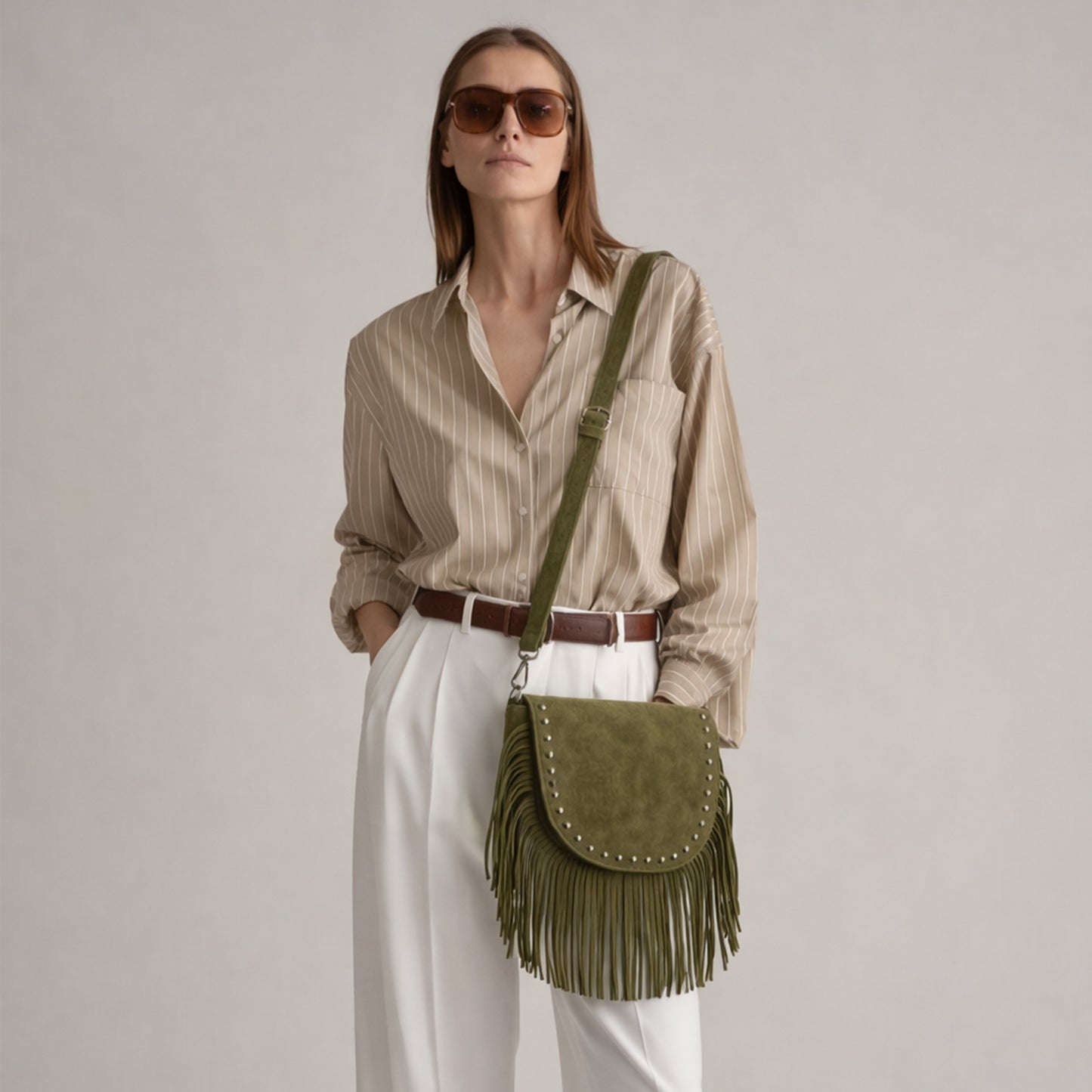 Ira – Suede Fringe Crossbody