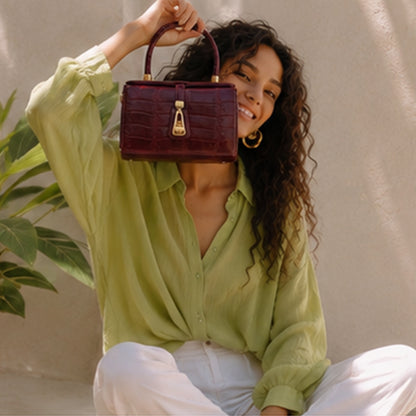 Savelle – Croc Top Handle Bag