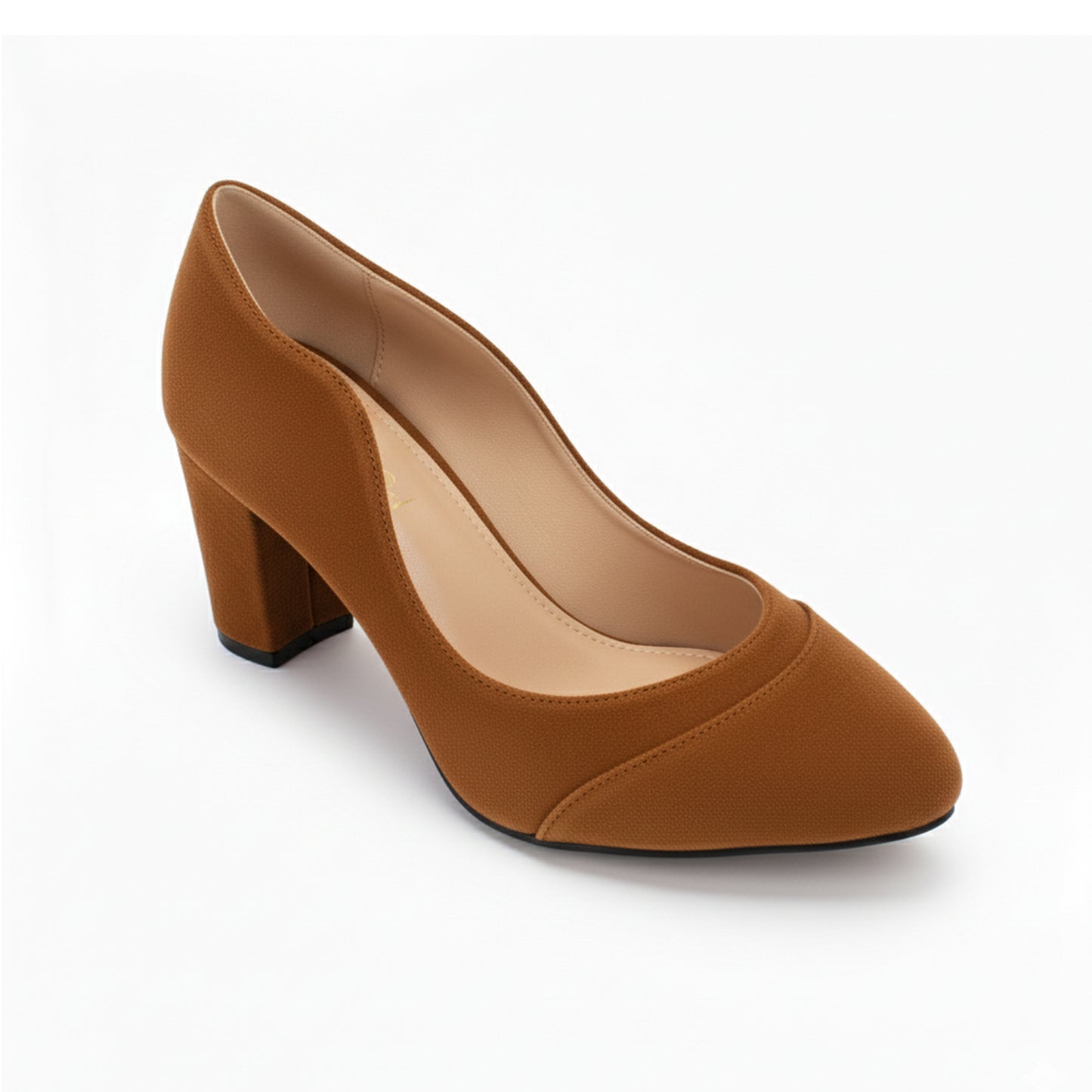 Havana  Suede Wavy Heel