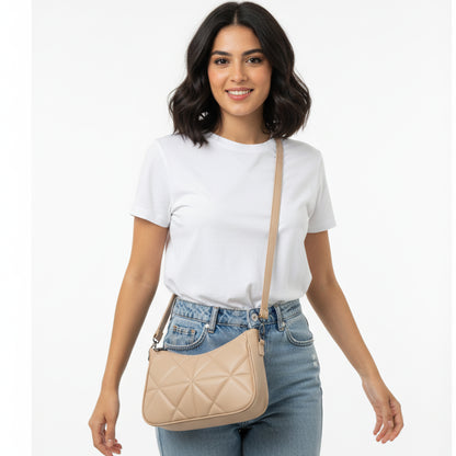 Beige Amara Crossbody & Handbag