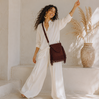 Selvara –Mini Fringe Suede Bag