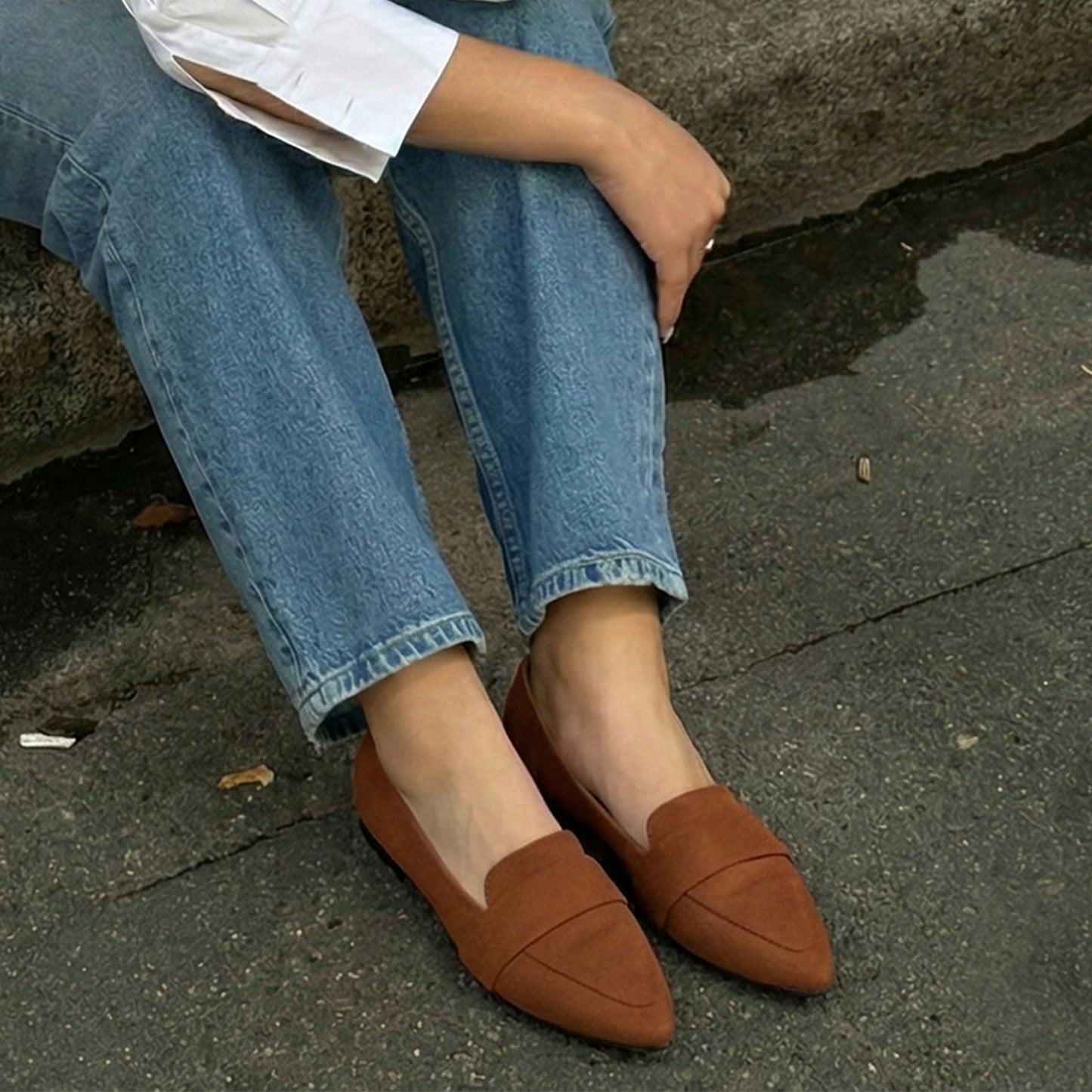 Vogue Suede Everyday Flat Shoes | Scarpella
